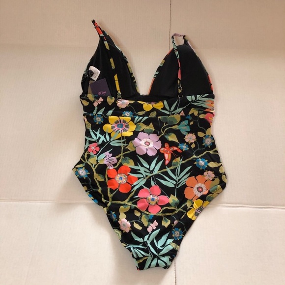 J. Crew One-Piece Plunge Swimsuit - Liberty Pavilion Floral - Picture 5 of 8